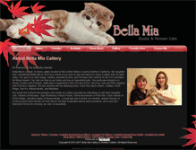 Tablet Screenshot of bellamiacattery.com